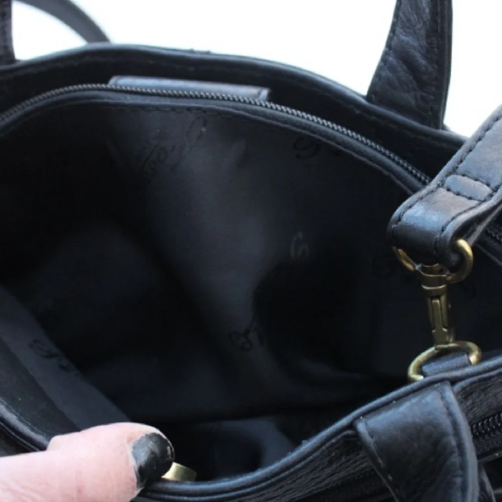 Fossil leather satchel
